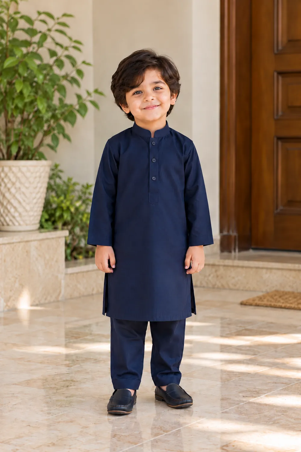 Bacha Party Boys Cut Collar 2-Piece Suit